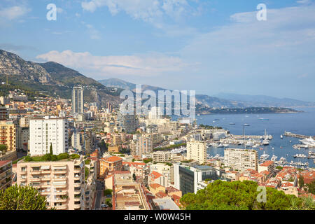 MONTE CARLO, MONACO - le 20 août 2016 Ville de Monte Carlo : high angle view et l'autre dans une journée ensoleillée à Monte Carlo, Monaco. Banque D'Images