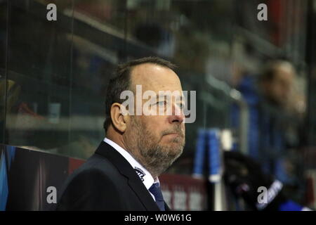 Cheftrainer Paul Thompson (Schwenningen), 22. Sptg. DEL 18-19 : SERC Wildwings vs. Adler Mannheim Banque D'Images