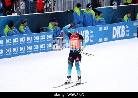 Justin Braisaz (Frankreich / France), Staffelrennen Biathlon IBU der Frauen Weltcup à Ruhpolding 2019 Banque D'Images