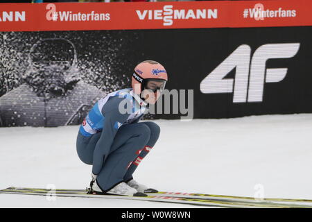 Stefan Kraft (Österreich / AUT) bei der Qualifikation Écart 2019 Neujahrsskispringen Banque D'Images