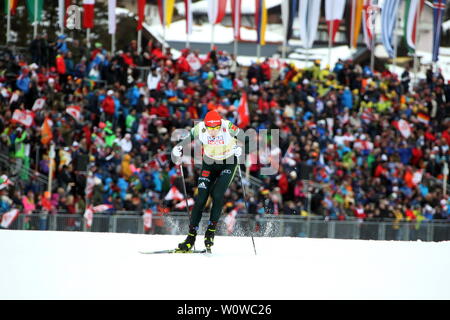 Eric Frenzel (SSV) Geyer beim Teamsprint Nordic Combined FIS Nordische Ski-WM 2019 à Seefeld Banque D'Images