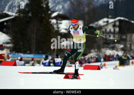 Fabian Riessle (SZ Breitnau /Deutschland) beim Teamsprint Nordic Combined FIS Nordische Ski-WM 2019 à Seefeld Banque D'Images