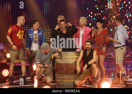 Voxxclub, Bernhard Brink, Ross Antony, Francine Jordi, Florian Silbereisen, Alles singt Kaiser, VIVRE EN Schlagershow der ARD mit Florian Silbereisen, Leipzig, 16.03.2019 Banque D'Images