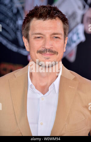 Los Angeles, USA. 26 Juin, 2019. Nathan Fillion à la première mondiale du film 'Spider-Man : loin de la maison" au théâtre chinois de Grauman. Los Angeles, 26.06.2019 | Conditions de crédit dans le monde entier : dpa/Alamy Live News Banque D'Images