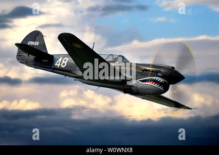 Curtiss P-40E Warhawk Flying Tigers Banque D'Images