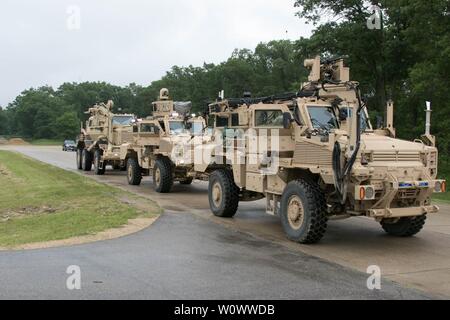 Les soldats avec 348e compagnie du Génie de Combat (Jeu) organiser la formation au tir le 18 juin 2019, à Fort McCoy, Wisconsin (Etats-Unis) Le 348e a été complétant la formation dans le cadre du processus général de formation mobilisation pour un déploiement prochain. L'unité est de Kansas City, Missouri (États-Unis Photo de l'armée par le sergent. Robert Larson, 181e Brigade Formation multifonctionnel) Banque D'Images