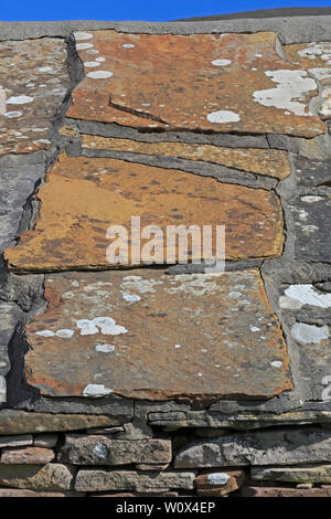 Grande Pierre tuiles du toit sur une maison sur Hoy Orkney Ecosse Banque D'Images