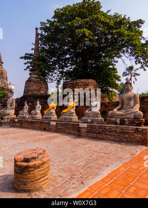 Wat Yai Chai Mongkhon, Ayutthaya, Thaïlande Banque D'Images