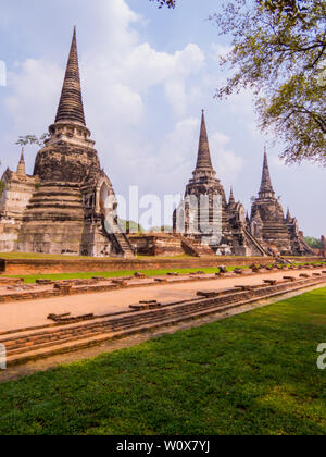 Wat Phra Sri Sanphet, Ayutthaya, Thaïlande Banque D'Images