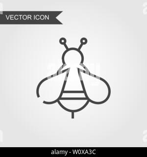 L'icône de la ligne d'abeilles. Vector mail style linéaire pour page web, marketing, mobile application, élément graphique, logo sur fond isolé Illustration de Vecteur