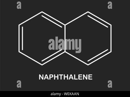 Formule de naphtalène illustration sur le fond sombre Illustration de Vecteur