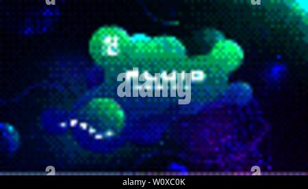 Liquide de couleur vert bleu dégradé abstract background. Concept futuriste de formes liquides. Creative motion fluide dynamique chiffres composition. Design pour Illustration de Vecteur