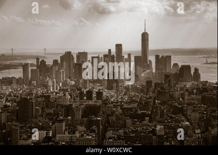 Vue de Manhattan depuis l'Empire State Building Banque D'Images