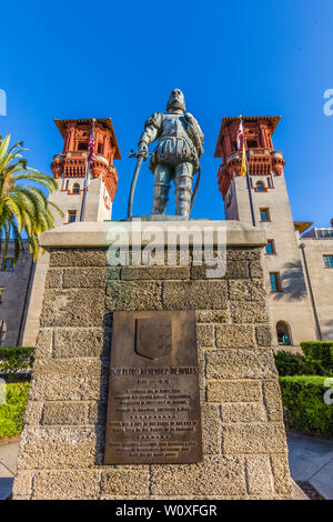 L'Hôtel Alcazar construit par Henry Flagler et ouvert en 1888 est actuellement le Musée Lightner à St Augustine en Floride Banque D'Images