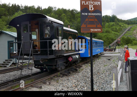 Le cog railway station Mt Washington New Hampshire Banque D'Images