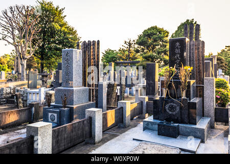 Tokyo - le 23 mai 2019 : cimetière Shinto à Tokyo, Japon Banque D'Images