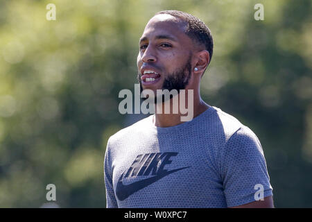 Arnhem, Pays-Bas. 27 Juin, 2019. ARNHEM, 27-06-2019, Papendal centre de formation, au cours de la Garia Christopher 4 x 100 m relais formation de l'équipe néerlandaise : Crédit Photos Pro/Alamy Live News Banque D'Images