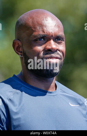 Arnhem, Pays-Bas. 27 Juin, 2019. ARNHEM, 27-06-2019, Papendal centre de formation, Churandy Martina pendant les 4 x 100 m relais formation de l'équipe néerlandaise : Crédit Photos Pro/Alamy Live News Banque D'Images