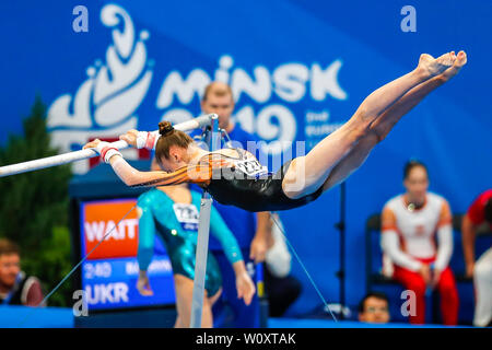 27 juin 2019, Minsk Belarus European Games 2019 : gymnastique artistique Banque D'Images