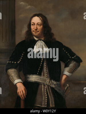 Portrait d'un officier de marine, probablement le Vice-amiral Aert van Nes (1626-1693) (1667). Bol, Ferdinand Banque D'Images