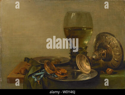 Still Life with Roemer et Silver Tazza (1630). Heda, Willem Claesz. Banque D'Images