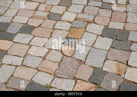 Sol en pierre de galets - chaussée trottoir pavé - Banque D'Images