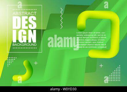 Abstract 3d design moderne de forme de débit. Origines de l'onde liquide pour poster, présentation et bannière Web Illustration de Vecteur