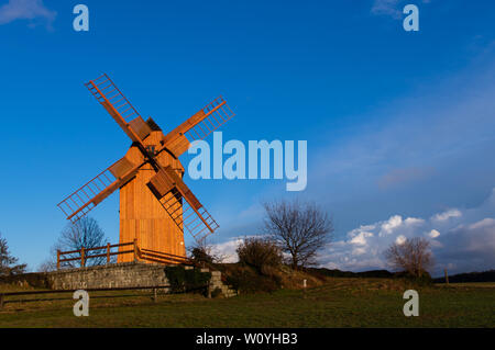 La Haute Lusace moulin restauré dans Neundorf auf dem Eigen, Allemagne Banque D'Images