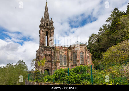 La chapelle de Nossa Senhora das Ermida Vitorias au Lac de Furnas, Sao Miguel Island, archipel des Açores, Portugal Banque D'Images