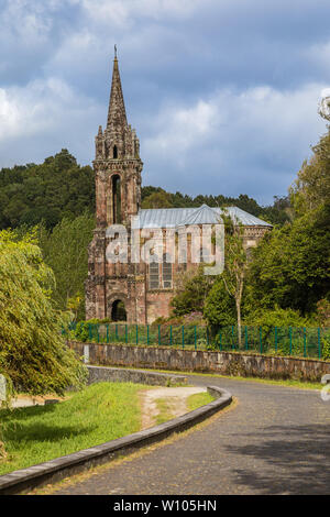 La chapelle de Nossa Senhora das Ermida Vitorias au Lac de Furnas, Sao Miguel Island, archipel des Açores, Portugal Banque D'Images