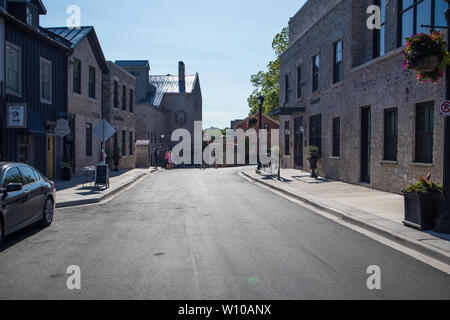 Le centre-ville pittoresque de la rue d'Elora. Banque D'Images