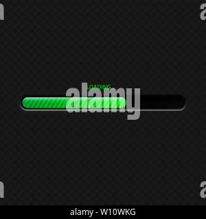 Barre de chargement modèle de panneau d'avancement . Modèle pour votre conception Illustration de Vecteur