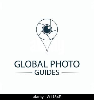 Indice de l'appareil photo Template design logo Illustration de Vecteur