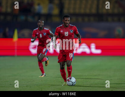 Le Caire, Égypte. 28 Juin, 2019. Shitembi Petrus de la Namibie pendant la coupe d'Afrique des Nations 2019 match entre l'Afrique du Sud et la Namibie au stade Al Salam du Caire, Égypte. Ulrik Pedersen/CSM/Alamy Live News Banque D'Images
