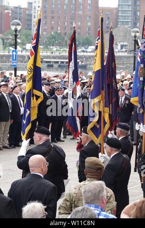 Liverpool, UK, 29 juin 2019. Les anciens combattants et les membres des Forces armées britanniques en 2019 Commémoration de la Journée des Forces armées. Credit : Ken Biggs/Alamy Live News. Banque D'Images