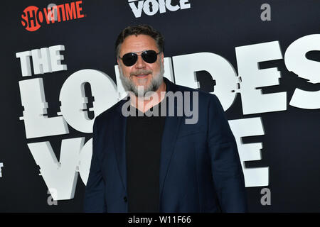 Russell Crowe participe à "la voix la plus forte' New York en première mondiale au Théâtre de Paris le 24 juin 2019 à New York. Banque D'Images