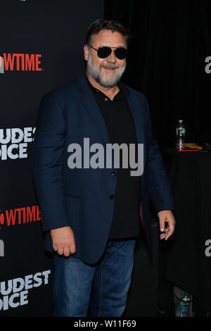 Russell Crowe participe à "la voix la plus forte' New York en première mondiale au Théâtre de Paris le 24 juin 2019 à New York. Banque D'Images