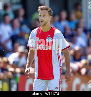 Oldenzaal, Pays-Bas. 29 Juin, 2019. OLDENZAAL, 29-06-2019, le stade Vondersweijde, saison 2019/2020, Néerlandais Friendly, Ajax player Joel Veltman lors du match Ajax - Aalborg BK. Credit : Pro Shots/Alamy Live News Banque D'Images