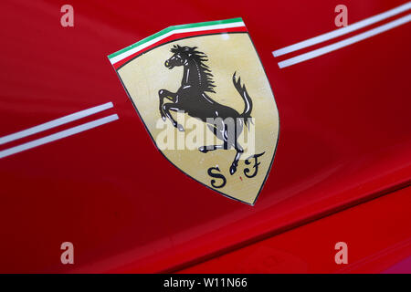 Niki Lauda Ferrari Ferrari Logo voiture Hommage Zeltweg 28/06/2019 GP Autriche Championnat de Formule 1 2019 Photo Course Federico Basile/Insidefoto insidefoto Crédit : srl/Alamy Live News Banque D'Images