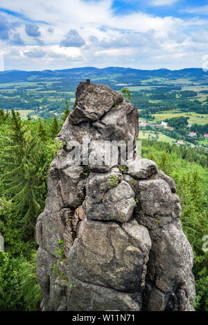 Sokoliki montagne, paysage de montagne en Pologne. Banque D'Images