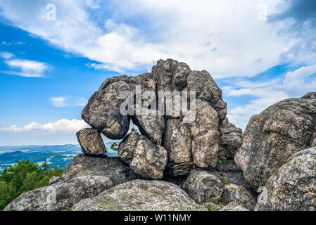 Sokoliki montagne, paysage de montagne en Pologne. Banque D'Images