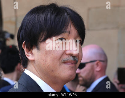 Cracovie. Cracovie. La Pologne. La visite du Prince Fumihito japonais et son épouse. Banque D'Images