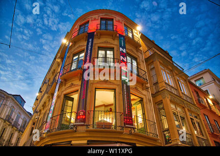 Malaga, Spain-May 16, 2019 : Malaga scenic vieilles rues de centre-ville historique Banque D'Images