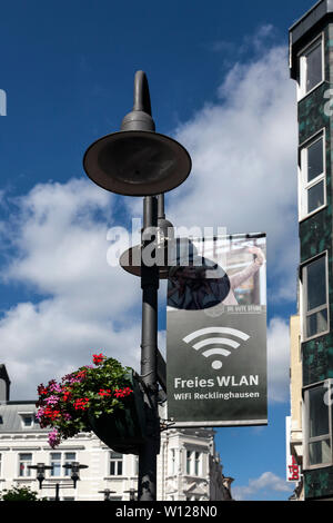 Une connexion Wi-Fi gratuite Recklinghausen Banque D'Images