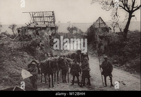 Après la première charge de cavalerie en juillet 1916 Banque D'Images