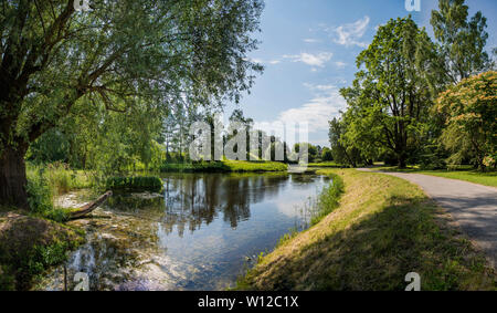 La ville de Riga, Lettonie nature Jardin botanique de paysages. 2019. Banque D'Images