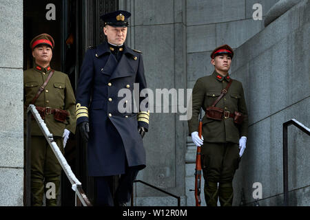 DATE DE SORTIE : 8 novembre 2019 TITRE : Midway STUDIO : Lionsgate Directeur : Roland Emmerich Résumé : L'histoire de la Bataille de Midway, raconté par les dirigeants et les marins qui ont combattu. Avec : ETSUSHI TOYOKAWA comme l'amiral Yamamoto. (Crédit Image : © Lionsgate Entertainment/photos) Banque D'Images