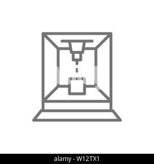 L'icône de la ligne de la machine laser cut. Isolé sur fond blanc Illustration de Vecteur