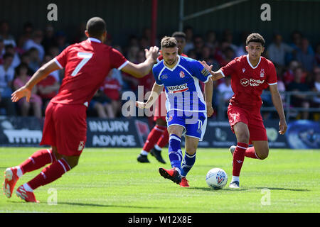 Danny est (11) de Worksop Town lors de la pré-saison match amical entre Alfreton Town et Nottingham Forest à North Street, Worksop le samedi 29 juin 2019. Banque D'Images