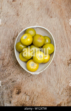 Byrsonima crassifolia, fruits d'un fruit comestible de l'Amérique tropical Banque D'Images